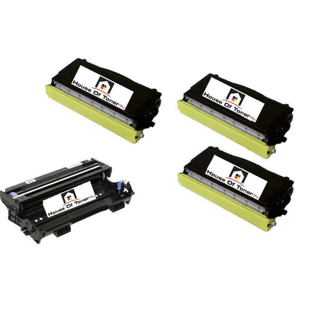 Compatible Toner Cartridge and Drum Unit Replacement for BROTHER 3) TN460/1) DR400 (COMPATIBLE) 4 PACK