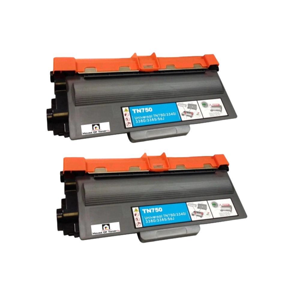 Compatible Toner Cartridge Replacement For BROTHER TN750 (TN-750) High Yield Black (2-Pack)