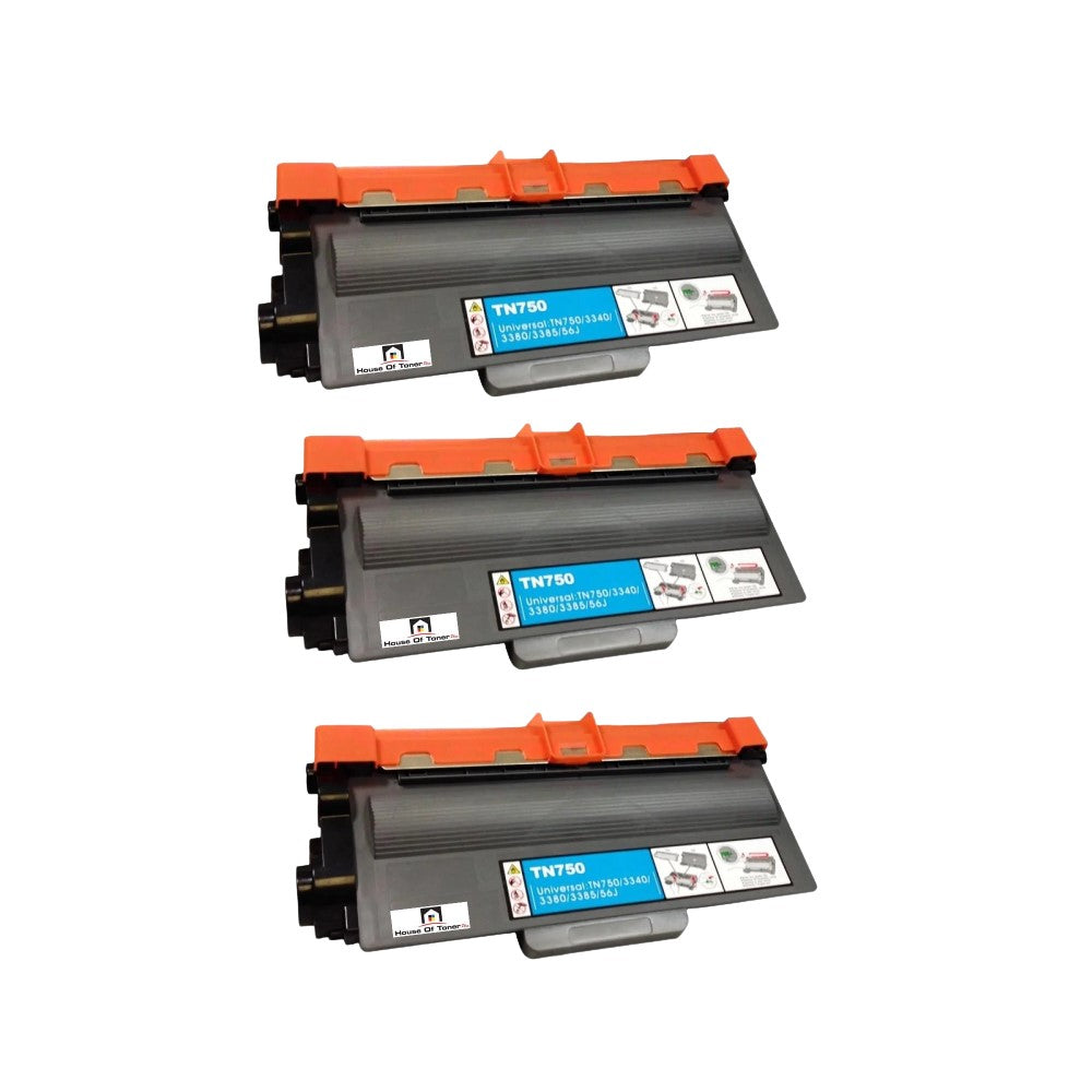 Compatible Toner Cartridge Replacement For BROTHER TN750 (TN-750) High Yield Black (3-Pack)