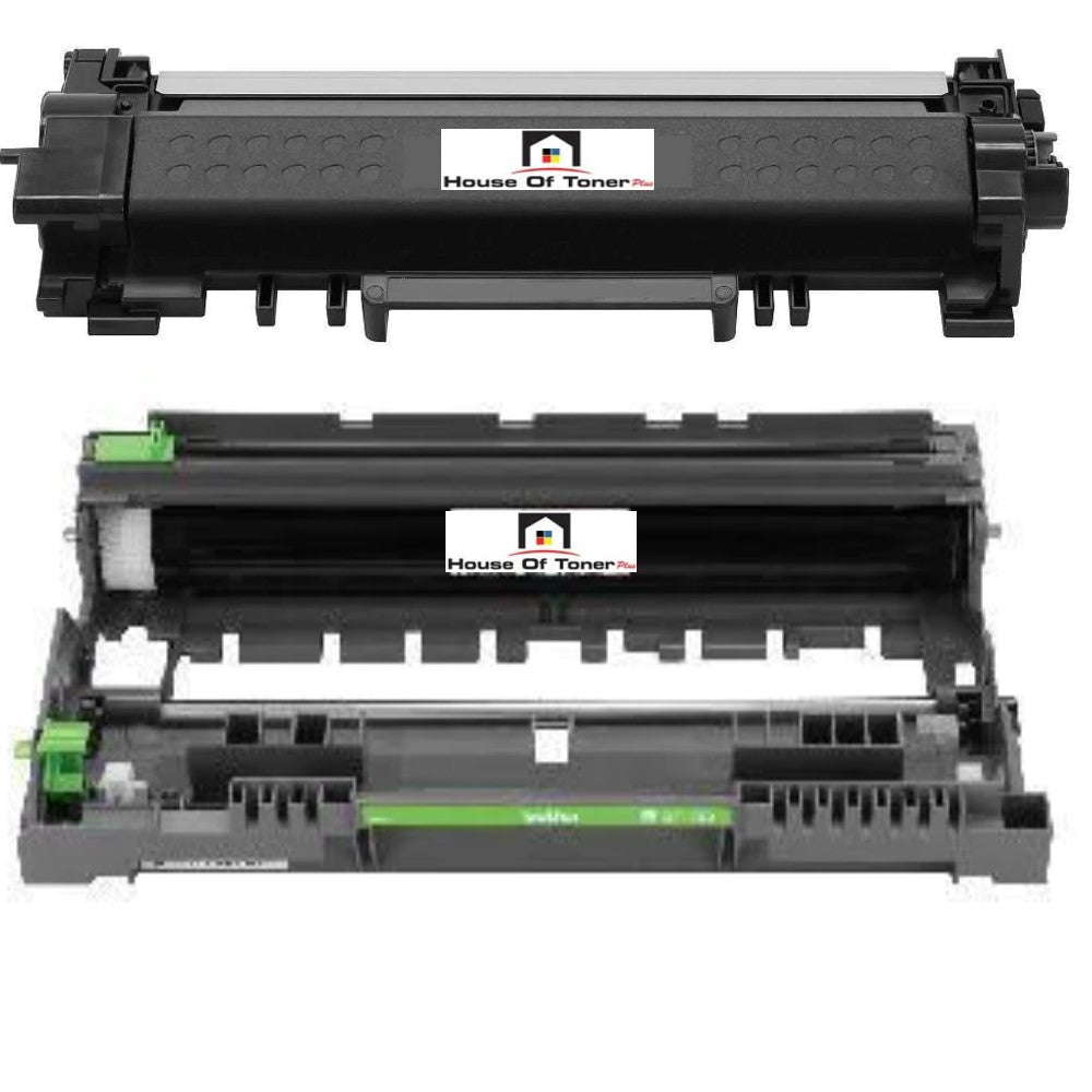 Compatible Toner Cartridge And Drum Unit Replacement For BROTHER TN760, DR730 (TN-760, DR-730) Black (2-Pack)