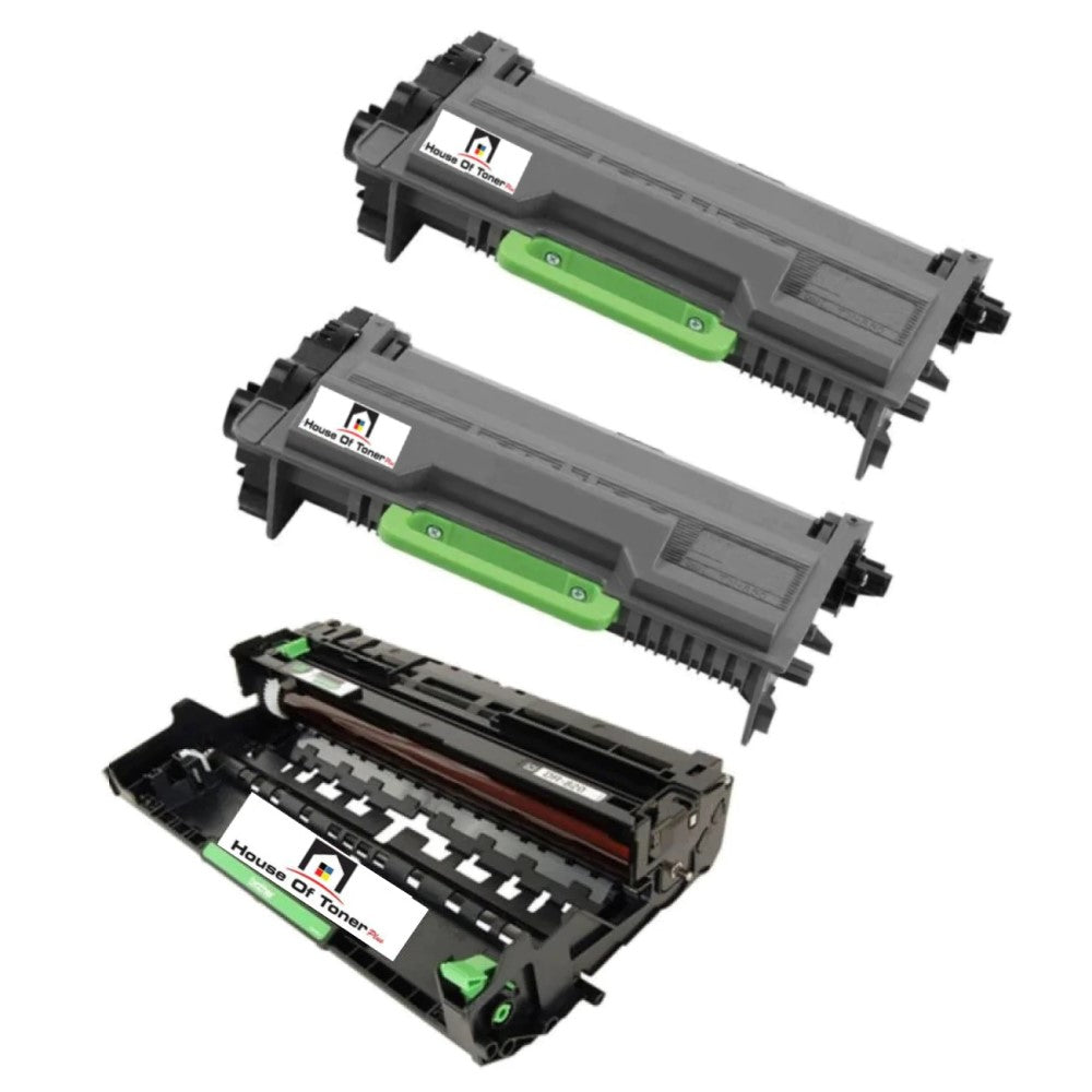 Compatible Toner Cartridge And Drum Unit Replacement For BROTHER TN850, DR820 (TN-850, DR-820) High Yield Black (3-Pack)