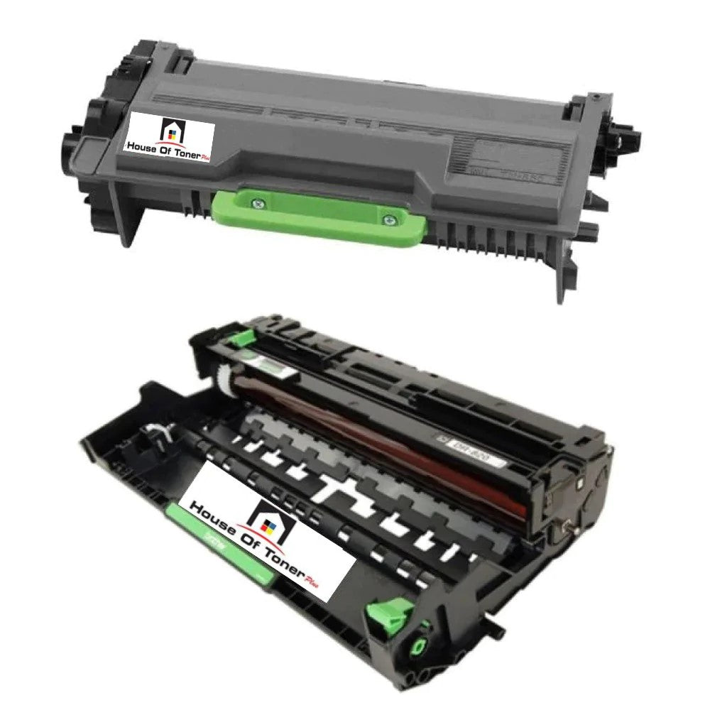 Compatible Toner Cartridge And Drum Unit Replacement For BROTHER TN850, DR820 (TN-850, DR-820) High Yield Black (2-Pack)