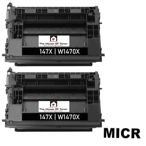Compatible Toner Cartridge Replacement For HP W1470X (HP 147X) High Yield Black (25.2K YLD) 2-Pack (W/Micr)