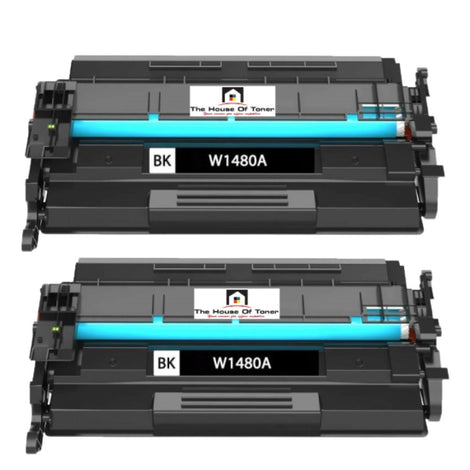 Compatible Toner Cartridge Replacement For HP W1480A (148A) Black (10K YLD) W/New OEM Chip (2-Pack)