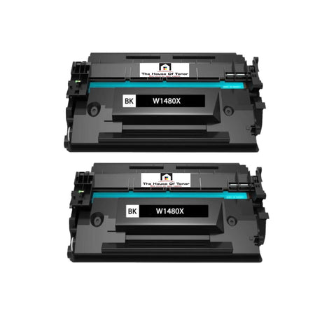 Compatible Toner Cartridge Replacement for HP W1480X (148X) High Yield Black (20K YLD) W/New OEM Chip (2-Pack)