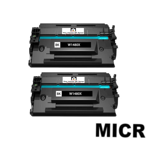 Compatible Toner Cartridge Replacement for HP W1480X (148X) High Yield Black (9.5K) W/Micr (2-Pack)